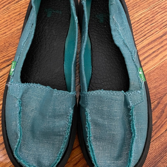 Teal shimmer Sanuck loafers - Picture 3 of 5
